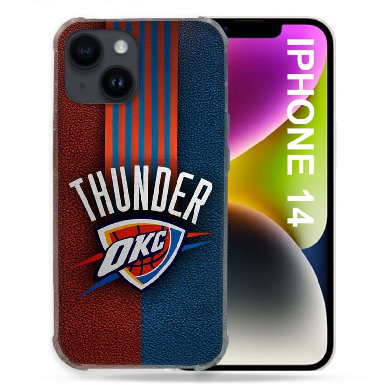 Coque Renforcée Pour Iphone 14 Basket Oklahoma City Thunder