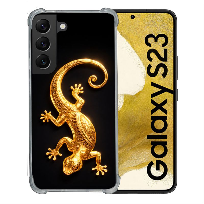 Coque Renforcée Pour Samsung Galaxy S23 Animal Lezard Noir 2026