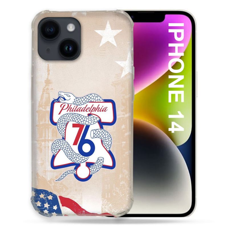 Coque Renforcée Pour Iphone 14 Basket Philadelphia 76ers