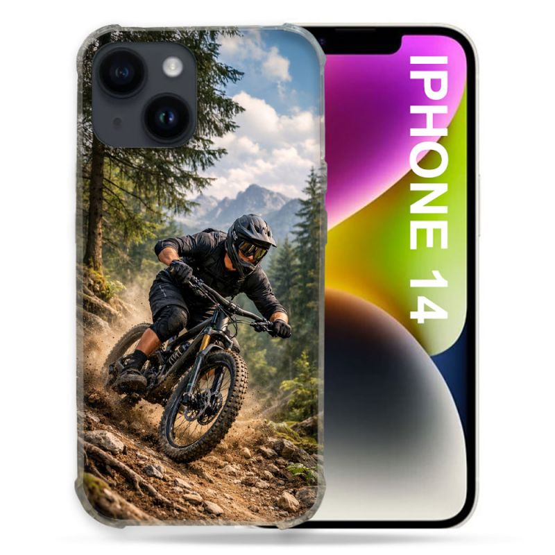 Coque Renforcée Pour Iphone 14 Sport VTT Montagne