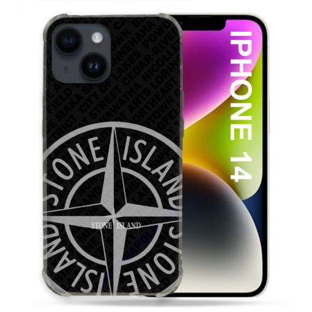 Coque Renforcée Pour Iphone 14 Stone Island Gris