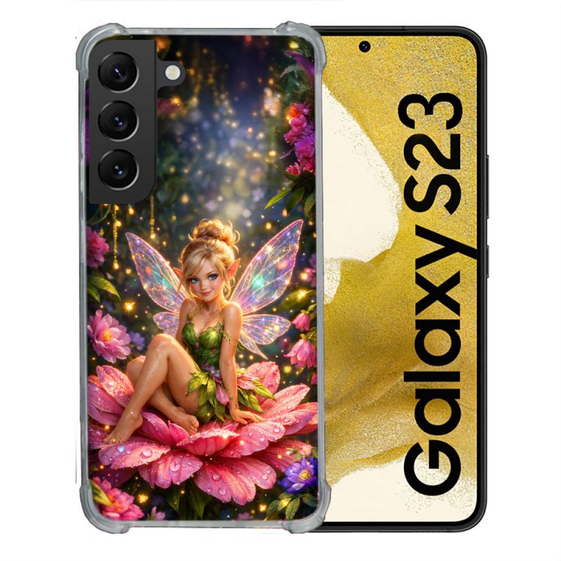 Coque Renforcée Pour Samsung Galaxy S23 Fantastique Fee Fleur