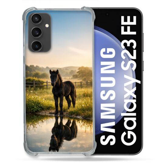 Coque Renforcée Pour Samsung Galaxy S23 FE Animal Cheval Reflet