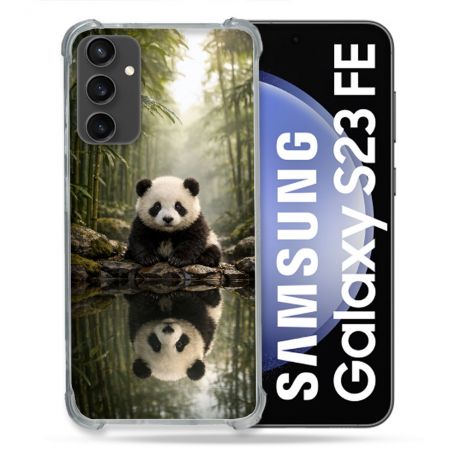 Coque Renforcée Pour Samsung Galaxy S23 FE Animal Panda Reflet