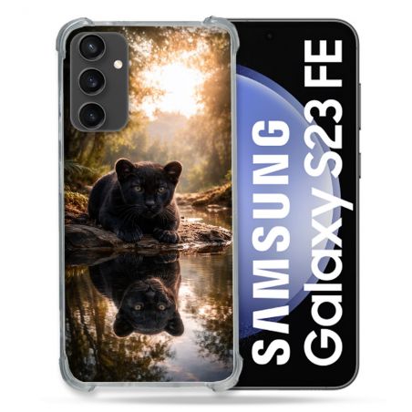 Coque Renforcée Pour Samsung Galaxy S23 FE Animal Panthère Reflet
