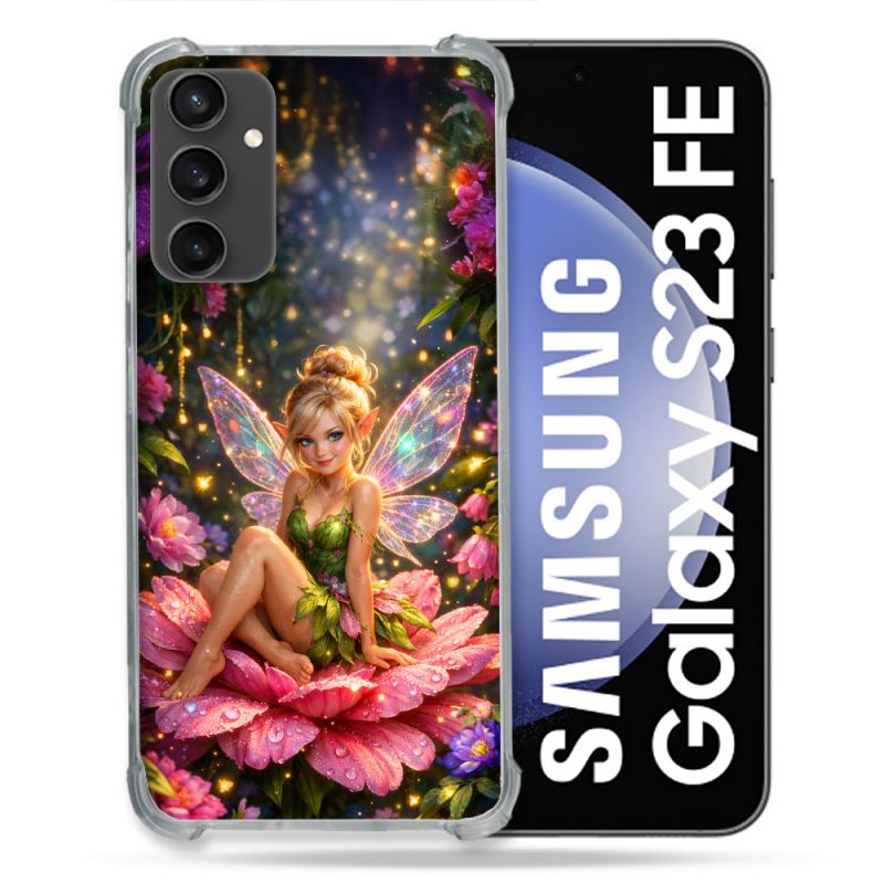 Coque Renforcée Pour Samsung Galaxy S23 FE Fantastique Fee Fleur