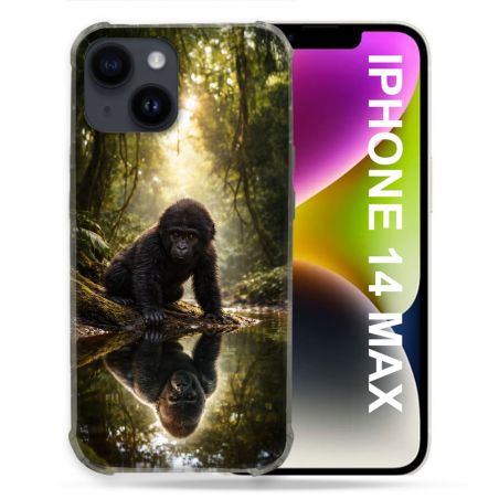 Coque Renforcée Pour Iphone 14 Plus Animal Gorille Reflet