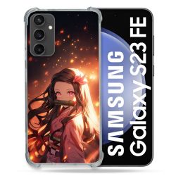 Coque Renforcée Pour Samsung Galaxy S23 FE Manga Demon Slayer Nezuko Rose