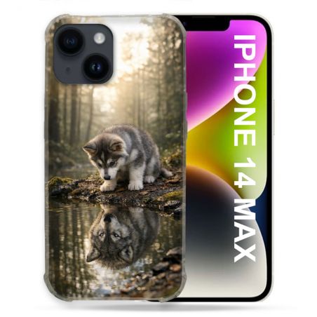 Coque Renforcée Pour Iphone 14 Plus Animal Loup Reflet