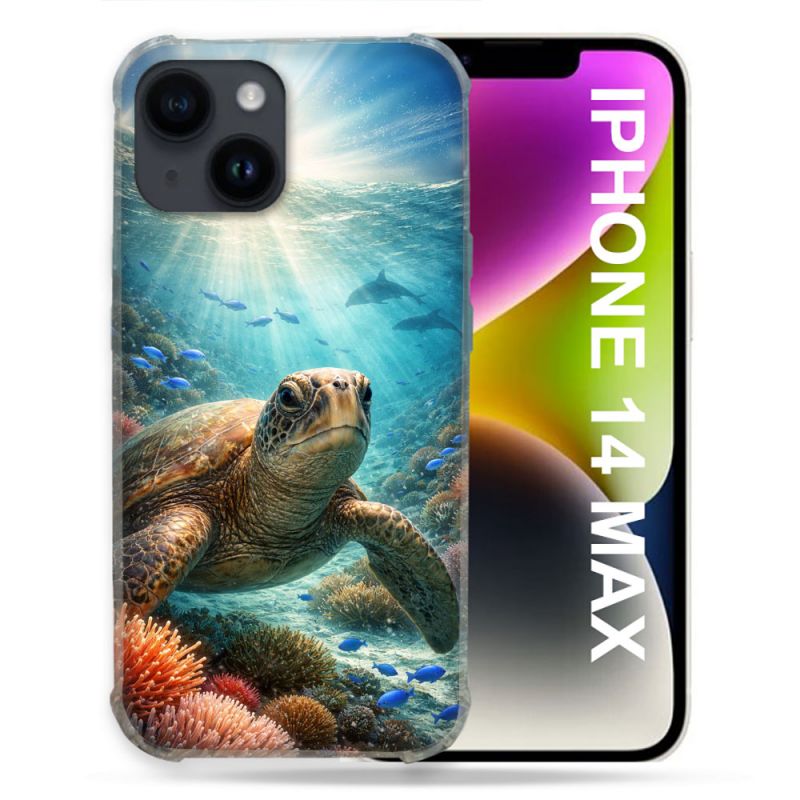 Coque Renforcée Pour Iphone 14 Plus Animal Tortue Marine