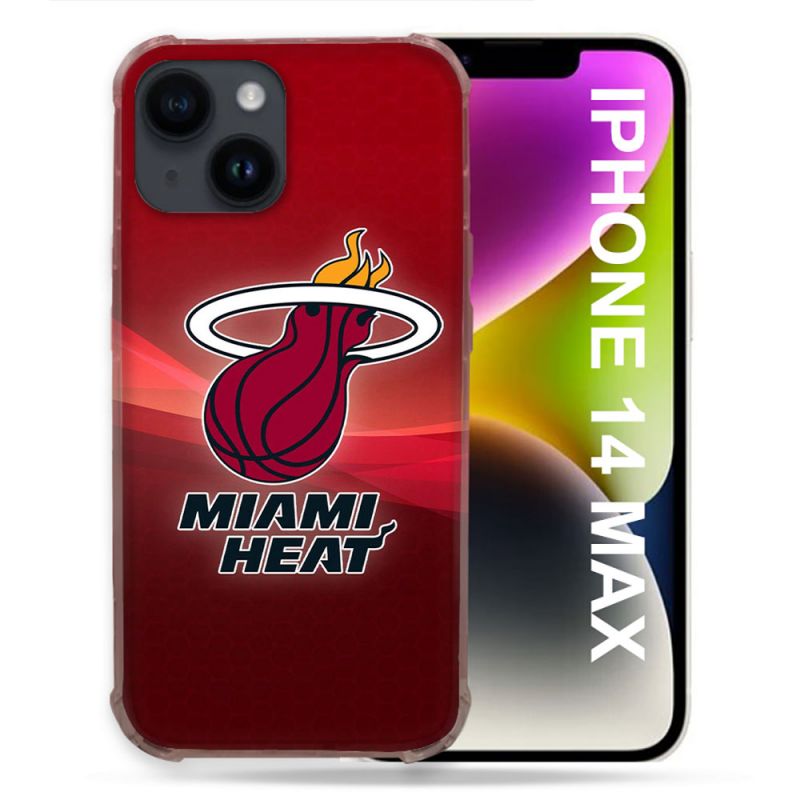 Coque Renforcée Pour Iphone 14 Plus Basket Miami Heat