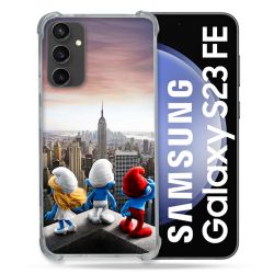 Coque Renforcée Pour Samsung Galaxy S23 FE Schtroumpfs New York