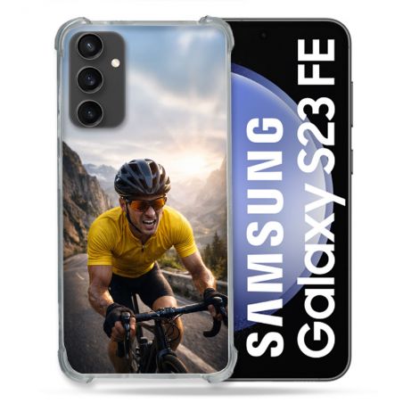 Coque Renforcée Pour Samsung Galaxy S23 FE Sport Cyclisme Maillot Jaune