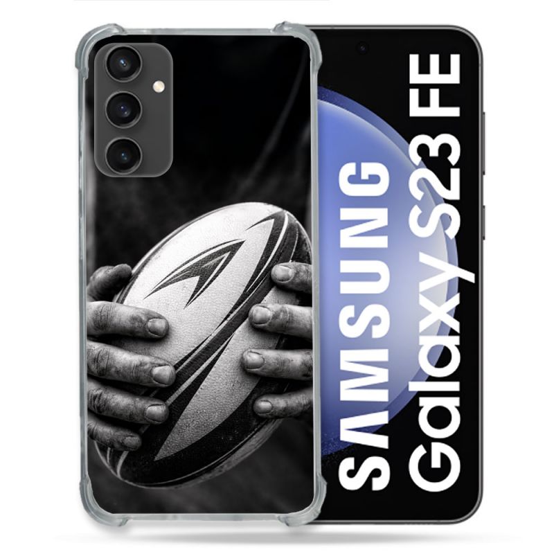Coque Renforcée Pour Samsung Galaxy S23 FE Sport Rugby Ballon Moderne