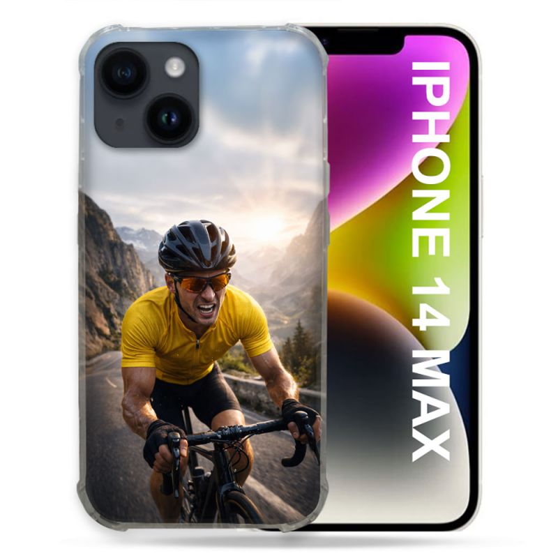 Coque Renforcée Pour Iphone 14 Plus Sport Cyclisme Maillot Jaune