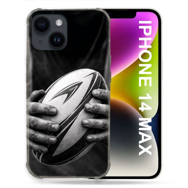 Coque Renforcée Pour Iphone 14 Plus Sport Rugby Ballon Moderne
