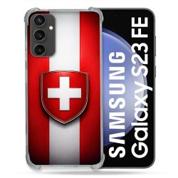 Coque Renforcée Pour Samsung Galaxy S23 FE Voyage Drapeau Suisse