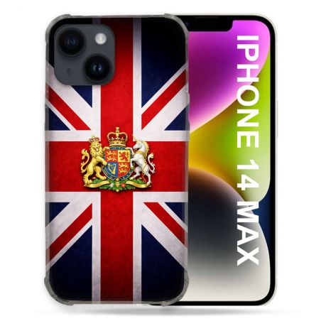 Coque Renforcée Pour Iphone 14 Plus Voyage Drapeau Grande Bretagne UK