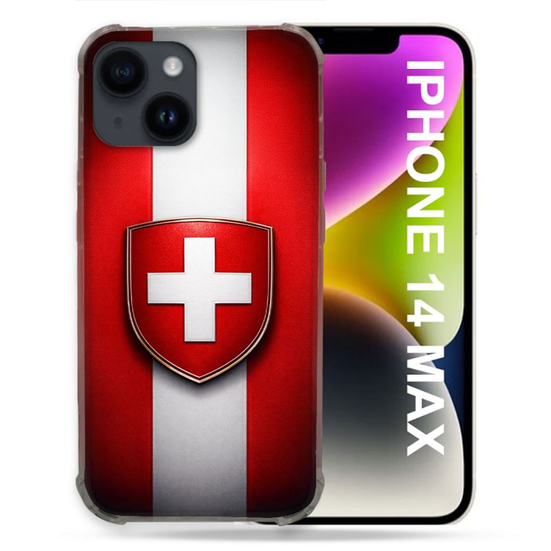 Coque Renforcée Pour Iphone 14 Plus Voyage Drapeau Suisse