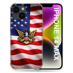 Coque Renforcée Pour Iphone 14 Plus Voyage Drapeau USA Etats Unis