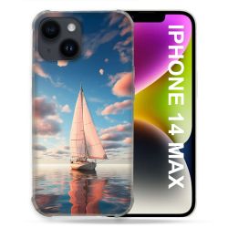 Coque Renforcée Pour Iphone 14 Plus Voyage Voilier Reflet