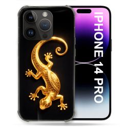 Coque Renforcée Pour Iphone 14 Pro Animal Lezard Noir 2026