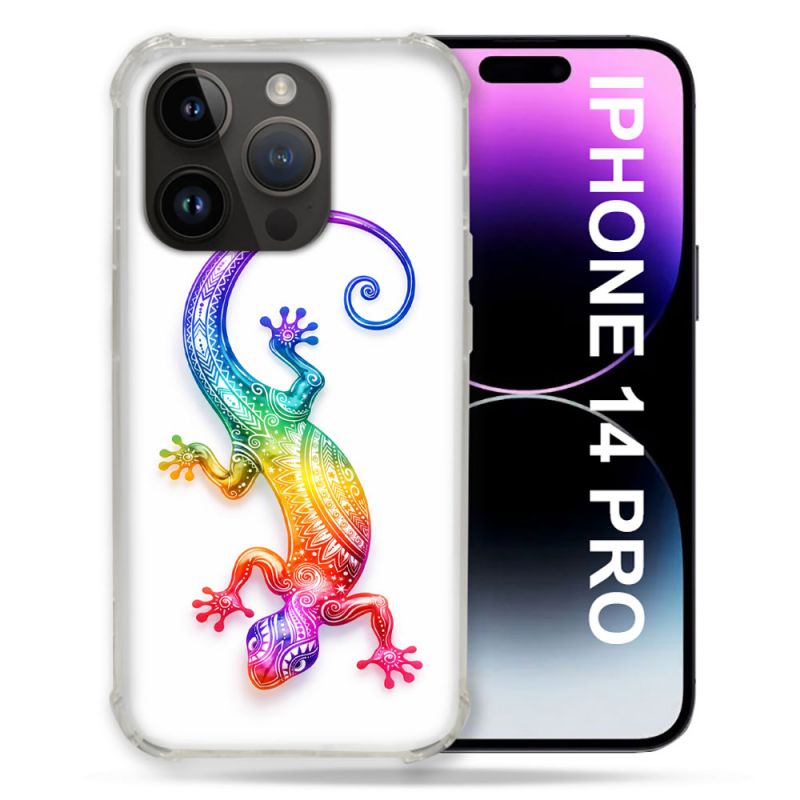 Coque Renforcée Pour Iphone 14 Pro Animal Salamandre Color 2026
