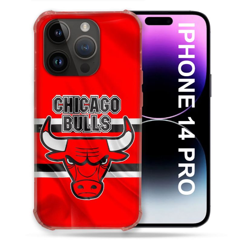 Coque Renforcée Pour Iphone 14 Pro Basket Chicago Bulls