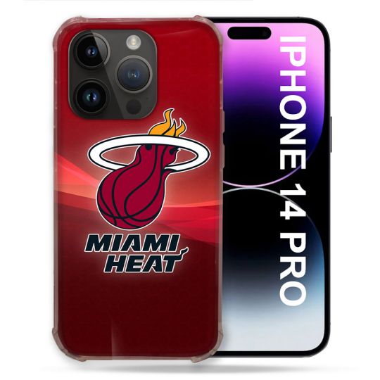 Coque Renforcée Pour Iphone 14 Pro Basket Miami Heat