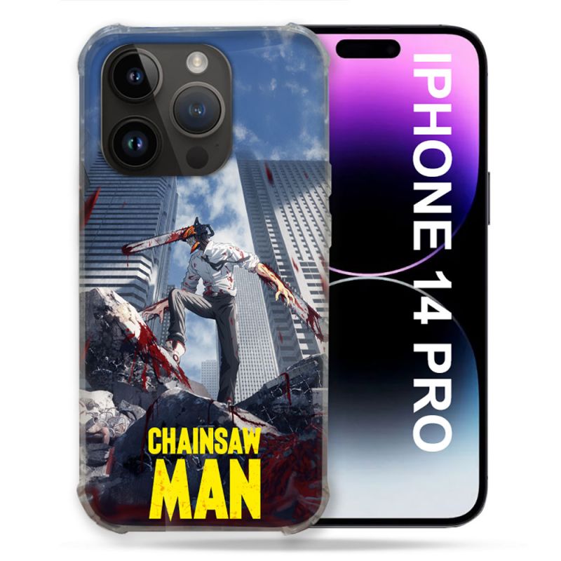 Coque Renforcée Pour Iphone 14 Pro Manga Chainsaw Man Denji