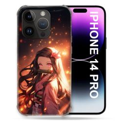 Coque Renforcée Pour Iphone 14 Pro Manga Demon Slayer Nezuko Rose