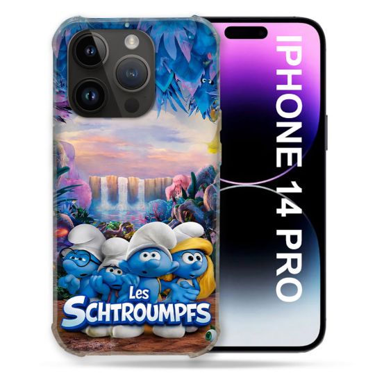 Coque Renforcée Pour Iphone 14 Pro Schtroumpfs Forêt