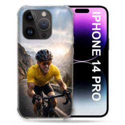 Coque Renforcée Pour Iphone 14 Pro Sport Cyclisme Maillot Jaune