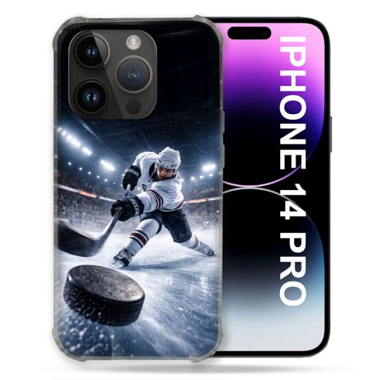 Coque Renforcée Pour Iphone 14 Pro Sport Hockey sur Glace