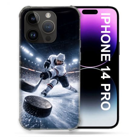 Coque Renforcée Pour Iphone 14 Pro Sport Hockey sur Glace