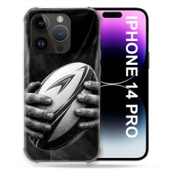 Coque Renforcée Pour Iphone 14 Pro Sport Rugby Ballon Moderne
