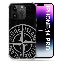Coque Renforcée Pour Iphone 14 Pro Stone Island Gris