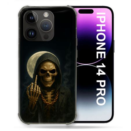 Coque Renforcée Pour Iphone 14 Pro Tete de Mort Doigt 2026