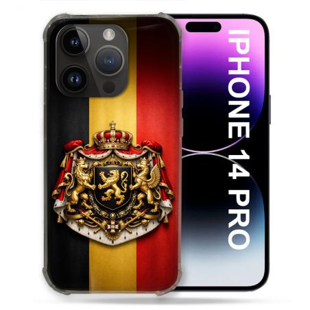 Coque Renforcée Pour Iphone 14 Pro Voyage Drapeau Belgique