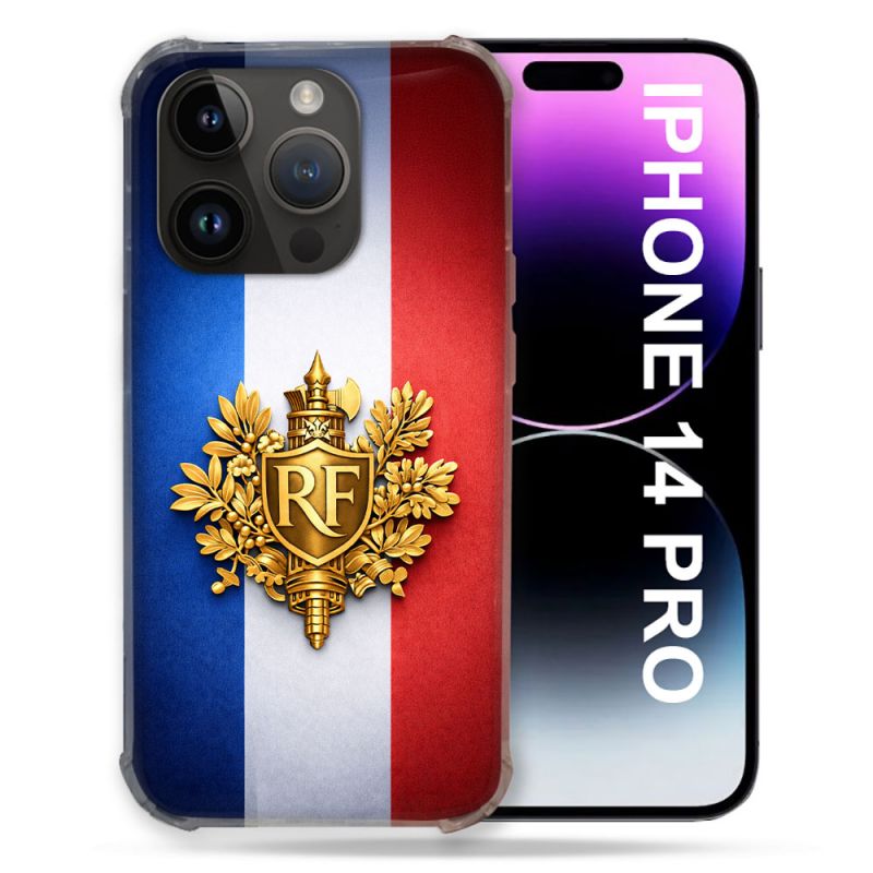 Coque Renforcée Pour Iphone 14 Pro Voyage Drapeau France