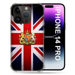Coque Renforcée Pour Iphone 14 Pro Voyage Drapeau Grande Bretagne UK