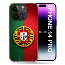 Coque Renforcée Pour Iphone 14 Pro Voyage Drapeau Portugal