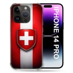 Coque Renforcée Pour Iphone 14 Pro Voyage Drapeau Suisse