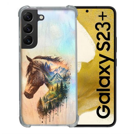 Coque Renforcée Pour Samsung Galaxy S23 Plus Animal Cheval Montagne