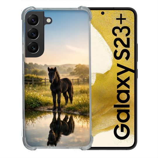 Coque Renforcée Pour Samsung Galaxy S23 Plus Animal Cheval Reflet