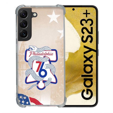 Coque Renforcée Pour Samsung Galaxy S23 Plus Basket Philadelphia 76ers