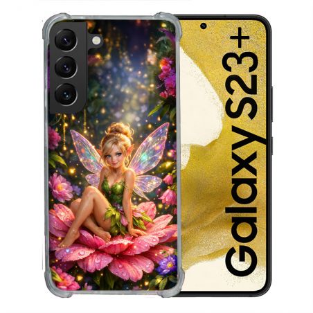 Coque Renforcée Pour Samsung Galaxy S23 Plus Fantastique Fee Fleur