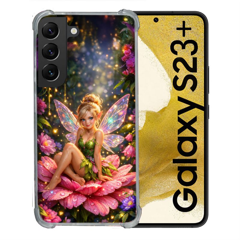 Coque Renforcée Pour Samsung Galaxy S23 Plus Fantastique Fee Fleur