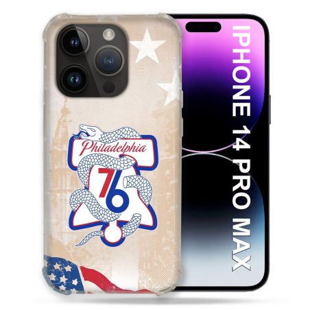 Coque Renforcée Pour Iphone 14 Pro Plus Basket Philadelphia 76ers