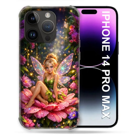 Coque Renforcée Pour Iphone 14 Pro Plus Fantastique Fee Fleur